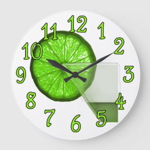 Lime Martini Drink design Bar Kitchen Wall Clock