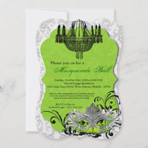 Lime Masquerade Ball Mask Costume Halloween Part Invitation