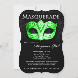 Lime Masquerade Ball Mask Costume Halloween Part Invitation