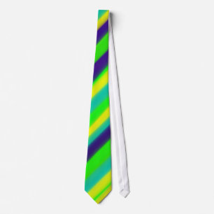 Lime Mint Navy Abstract Stripes Tie