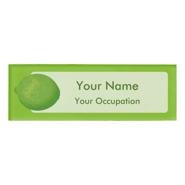 Lime Name Tag (Front)