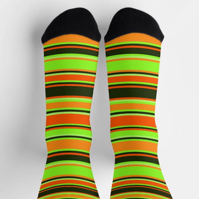 Lime, Orange, & Tangerine Crew Socks (Top)