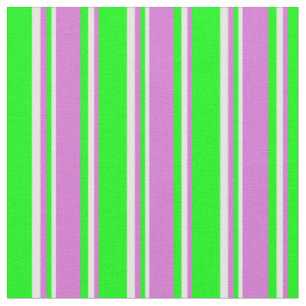 Lime, Orchid, and Mint Cream Stripes Fabric