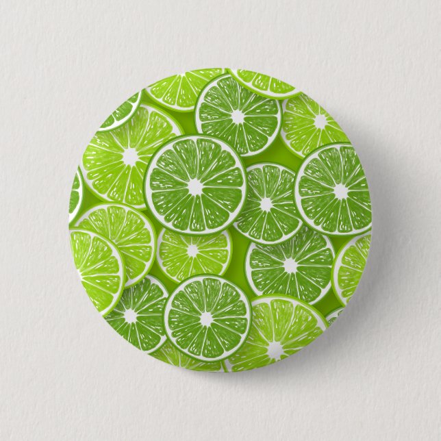 Lime pop 6 cm round badge (Front)