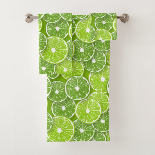 Lime pop bath towel set (Insitu)