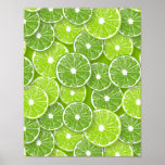 Lime pop poster<br><div class="desc">Hand drawn vector pattern with lime slices</div>