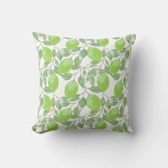 Lime Print Cushion (Front)