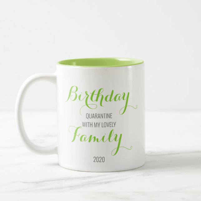 Lime Quarantine Birthday Mug (Left)