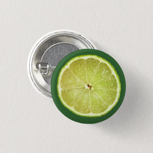 Lime Slice 3 Cm Round Badge (Front & Back)