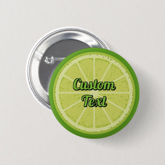 Lime Slice 6 Cm Round Badge (Front & Back)