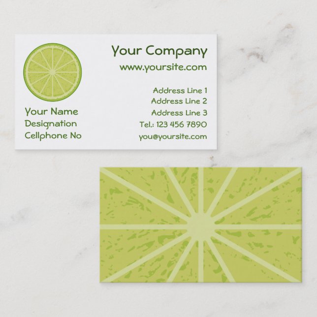 Lime Slice Business Card (Front/Back)