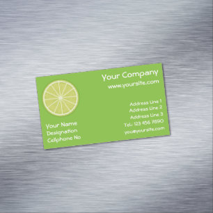 Lime Slice Business Card Magnet