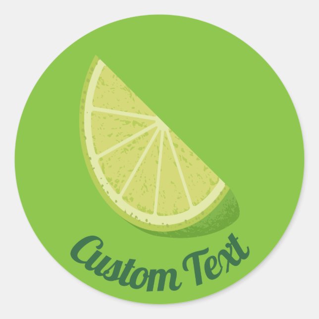 Lime Slice Classic Round Sticker (Front)