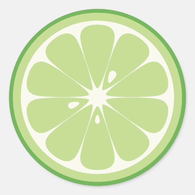 Lime Slice Classic Round Sticker (Front)
