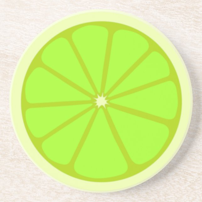 Lime Slice Coaster (Front)