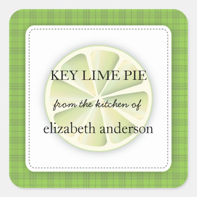 Lime Slice Green Plaid From the Kitchen of Label (Front)