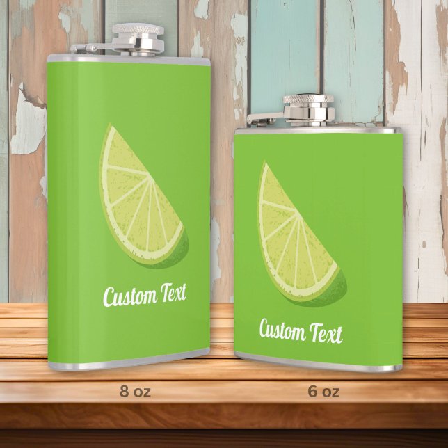 Lime Slice Hip Flask (Creator Uploaded)