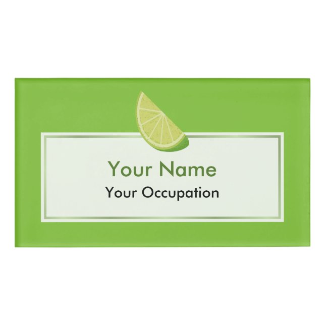 Lime Slice Name Tag (Front)