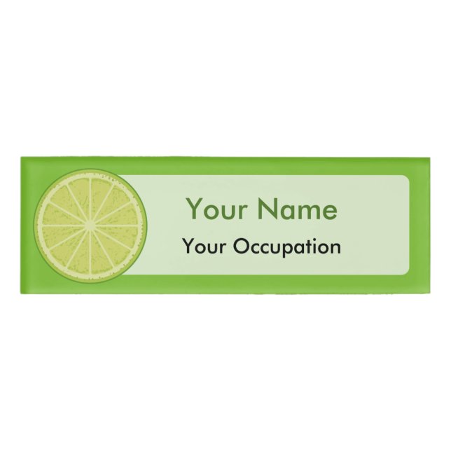 Lime Slice Name Tag (Front)