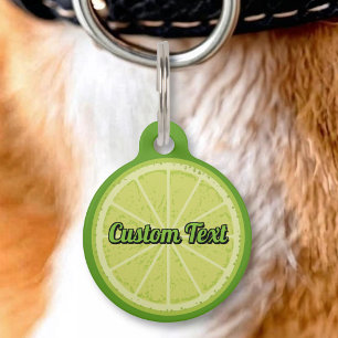 Lime Slice Pet Tag