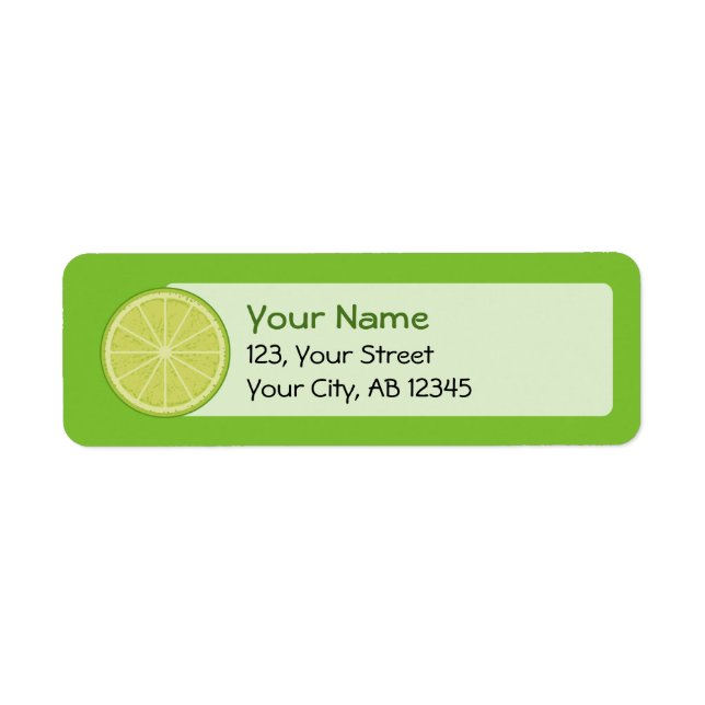 Lime Slice Return Address Label (Front)