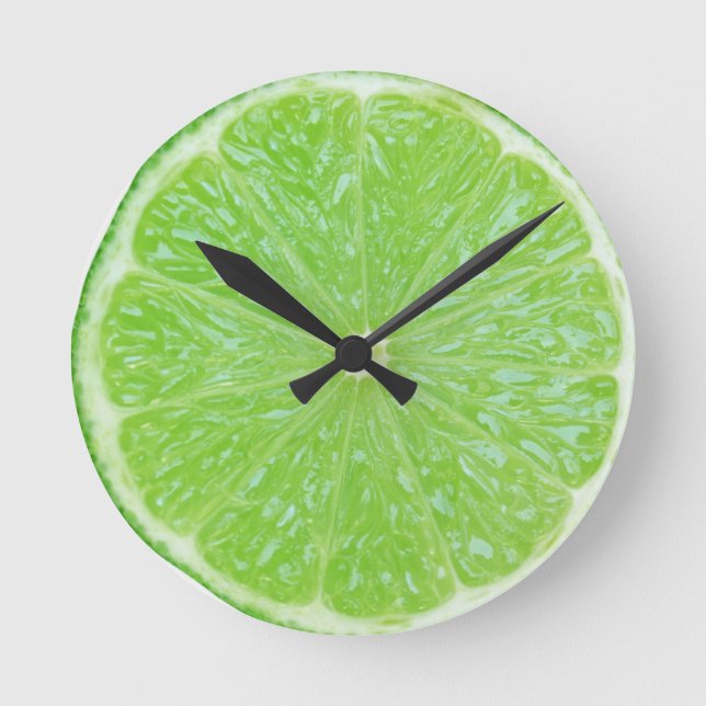 lime slice round clock (Front)