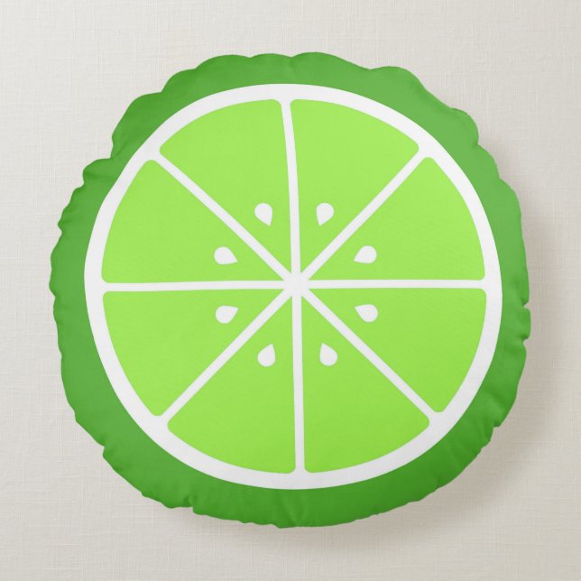 Lime Slice Round Cushion (Front)