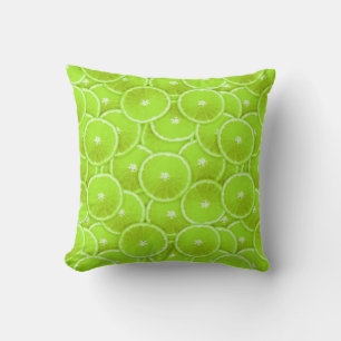 Lime slices cushion