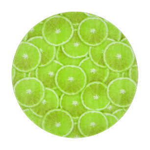 Lime slices cutting board