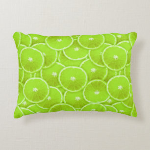 Lime slices decorative cushion