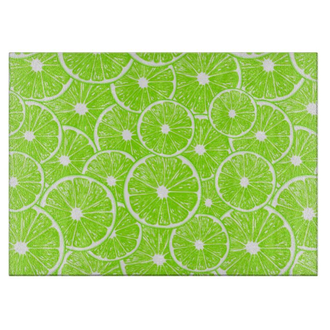 Lime slices pattern cutting board (Front)