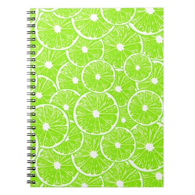 Lime slices pattern notebook (Front)