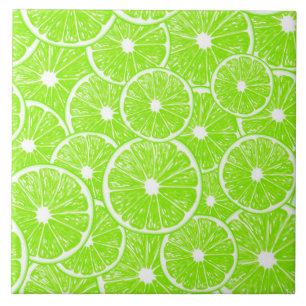 Lime slices pattern tile