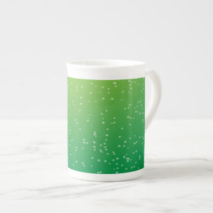 Lime Soda with Tiny Bubbles Background Art Bone China Mug