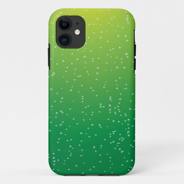 Lime Soda with Tiny Bubbles Background Art Case-Mate iPhone Case (Back)