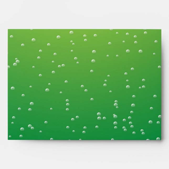 Lime Soda with Tiny Bubbles Background Art Envelopes (Front)