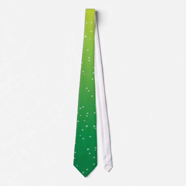Lime Soda with Tiny Bubbles Background Art Tie (Front)