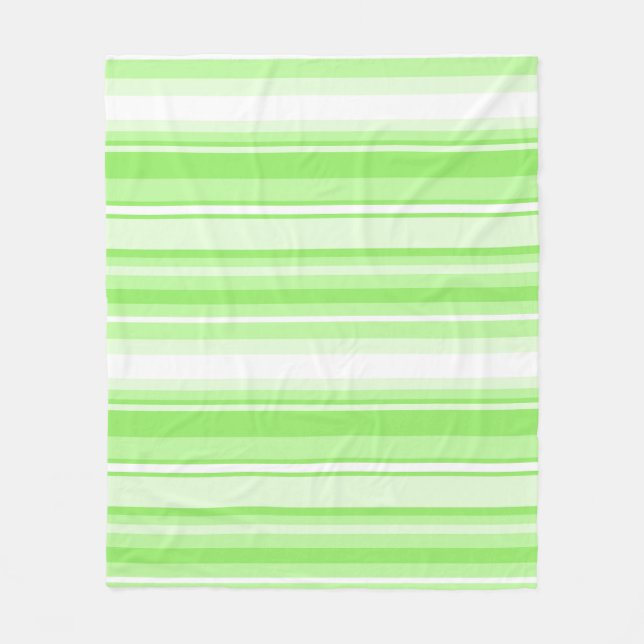 Lime stripes fleece blanket (Front)
