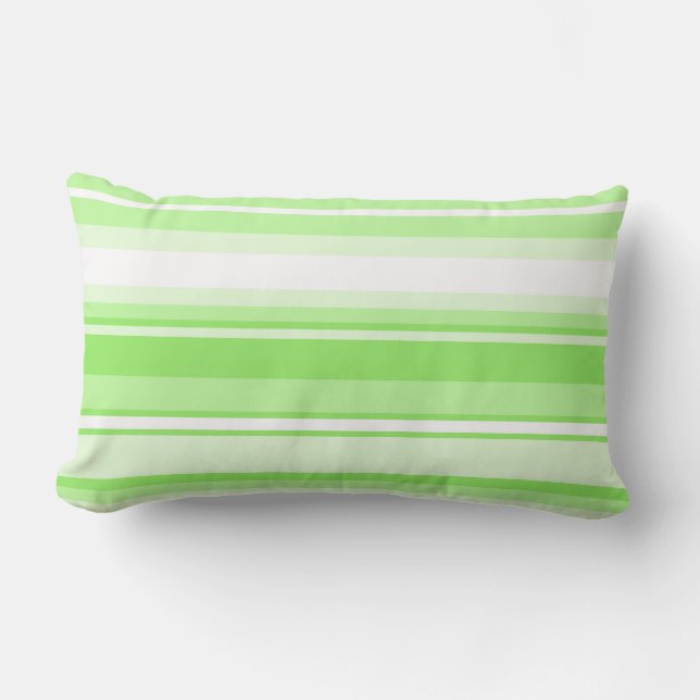 Lime stripes lumbar cushion (Front)
