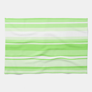 Lime stripes tea towel