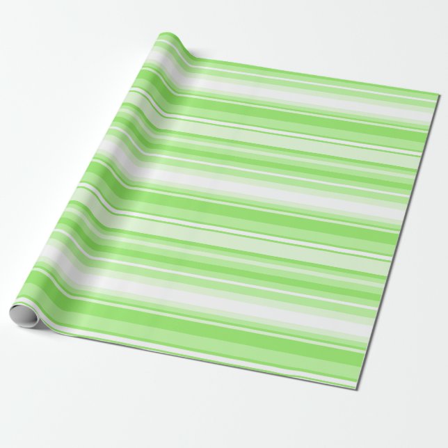 Lime stripes wrapping paper (Unrolled)