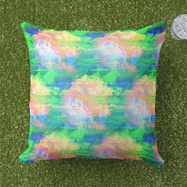 Lime Summer Fun Throw Pillow (Grass)