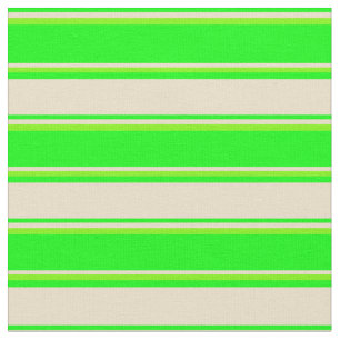 Lime, Tan & Green Coloured Pattern Fabric