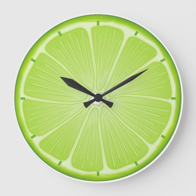 Lime Time Delight: for Cooks and Party Fun Large Clock (Front)