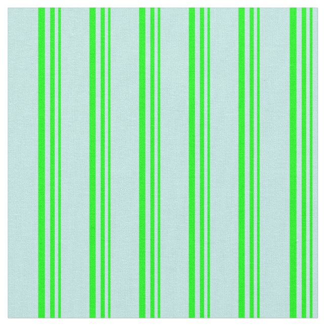 Lime & Turquoise Coloured Lines/Stripes Pattern Fabric (Close Up)