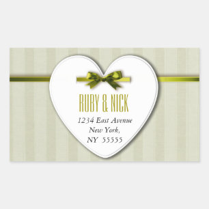 lime-W-StripedLinen Rectangular Sticker