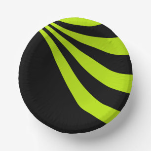 Lime Wave Paper Plate