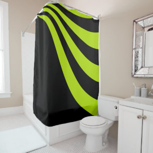 Lime Wave Shower Curtain