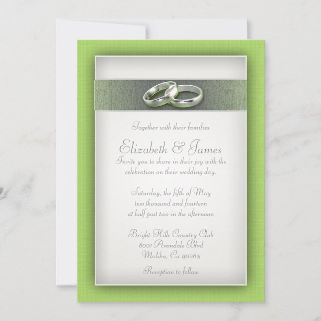Lime Wedding Invitations (Front)