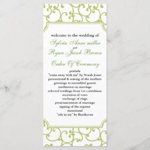 lime Wedding program